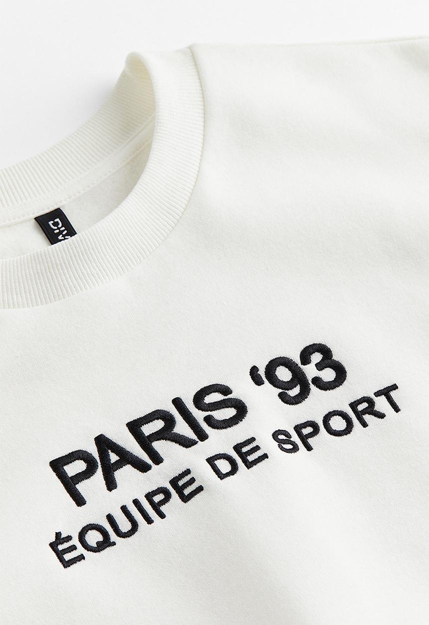 H&M - Printed sweatshirt - white 
