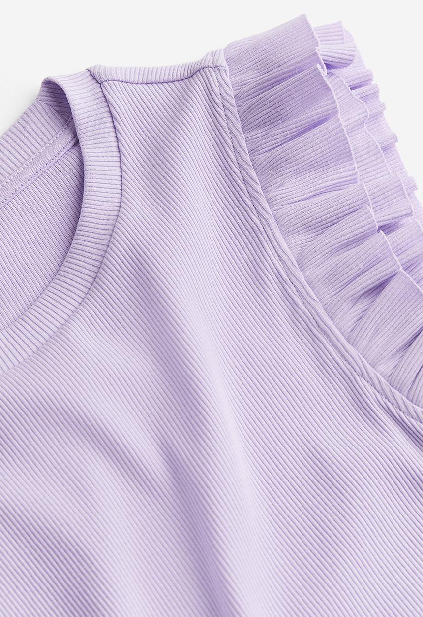 H&M - Flutter-sleeved bodycon dress - purple