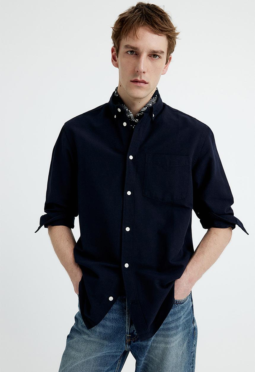 H&M - Regular fit oxford shirt - blue