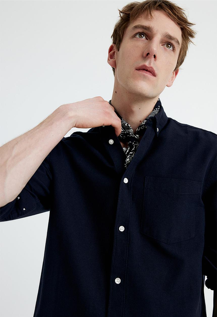 H&M - Regular fit oxford shirt - blue
