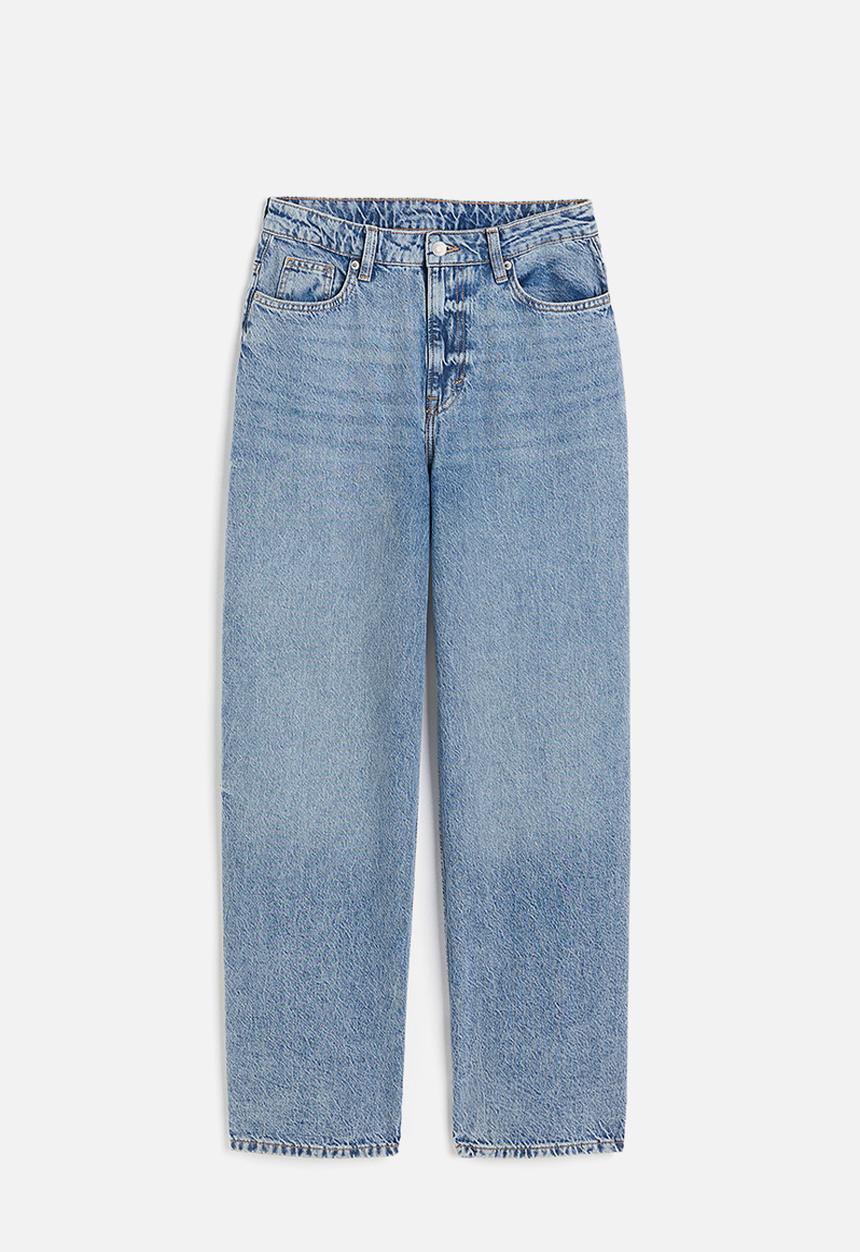 H&M - Curvy fit baggy high jeans - blue