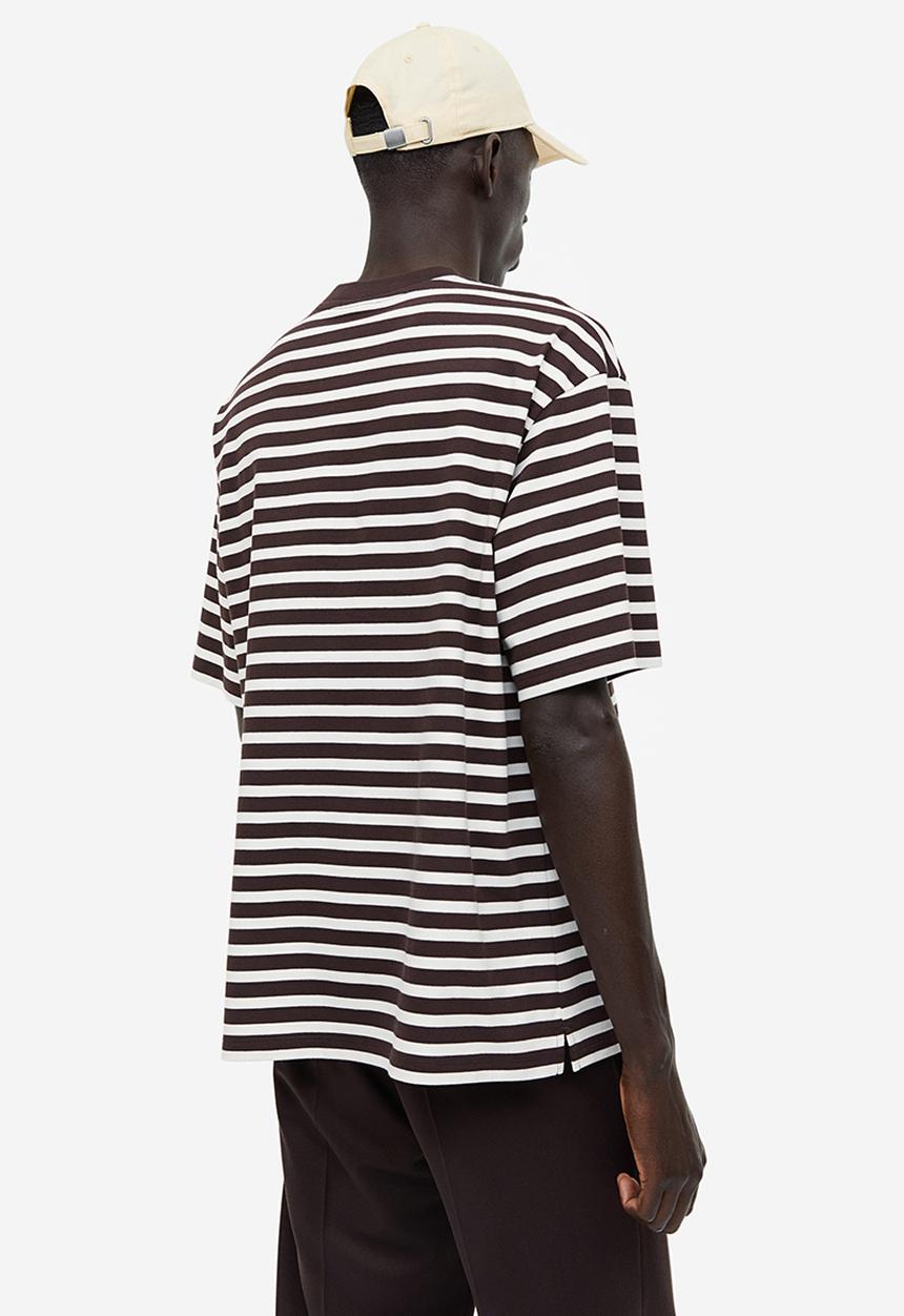 H&M - Relaxed fit cotton t-shirt - brown, multi
