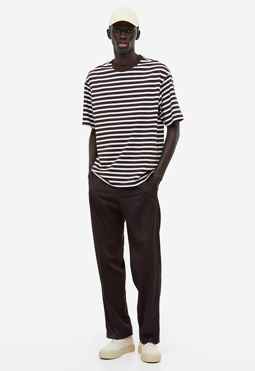H&M - Relaxed fit cotton t-shirt - brown, multi