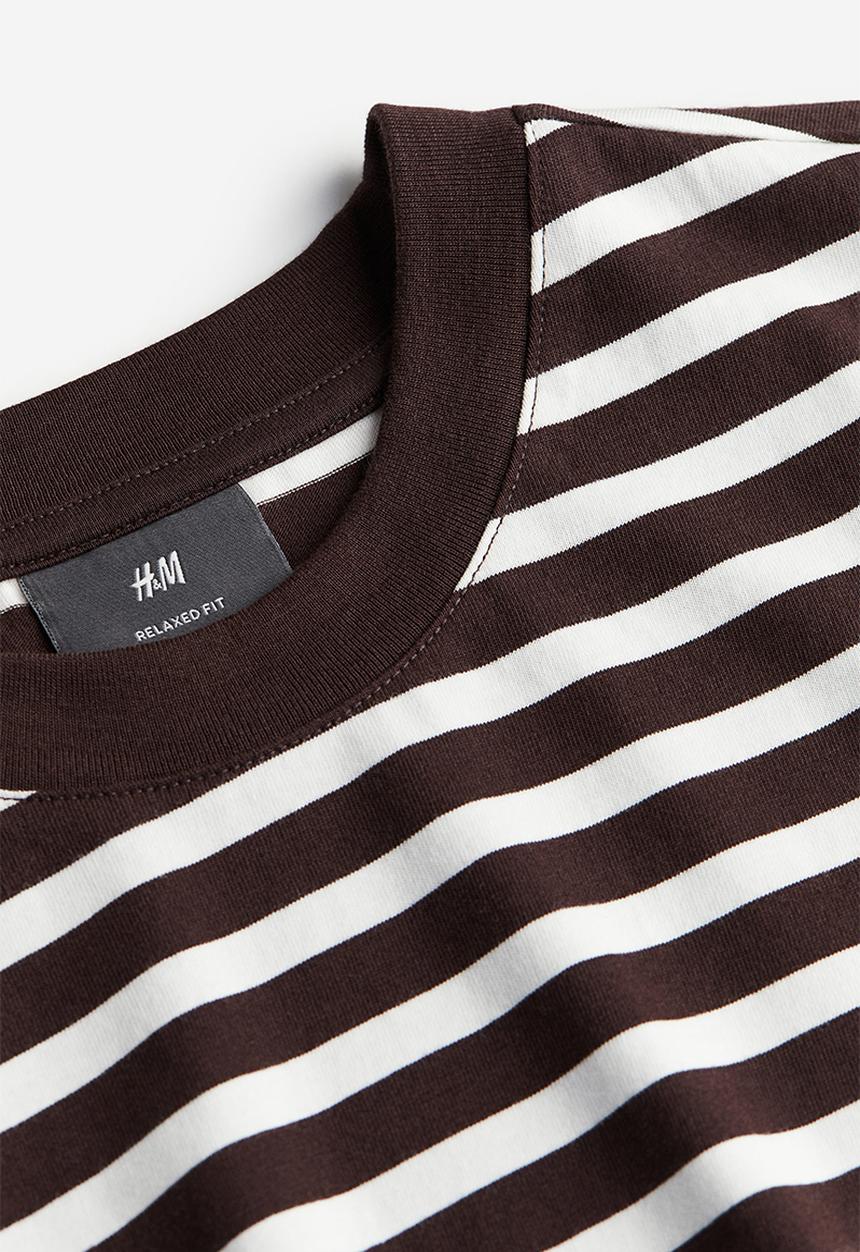 H&M - Relaxed fit cotton t-shirt - brown, multi