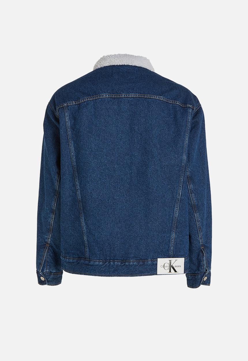 Calvin Klein - Regular 90's sherpa jacket - denim medium