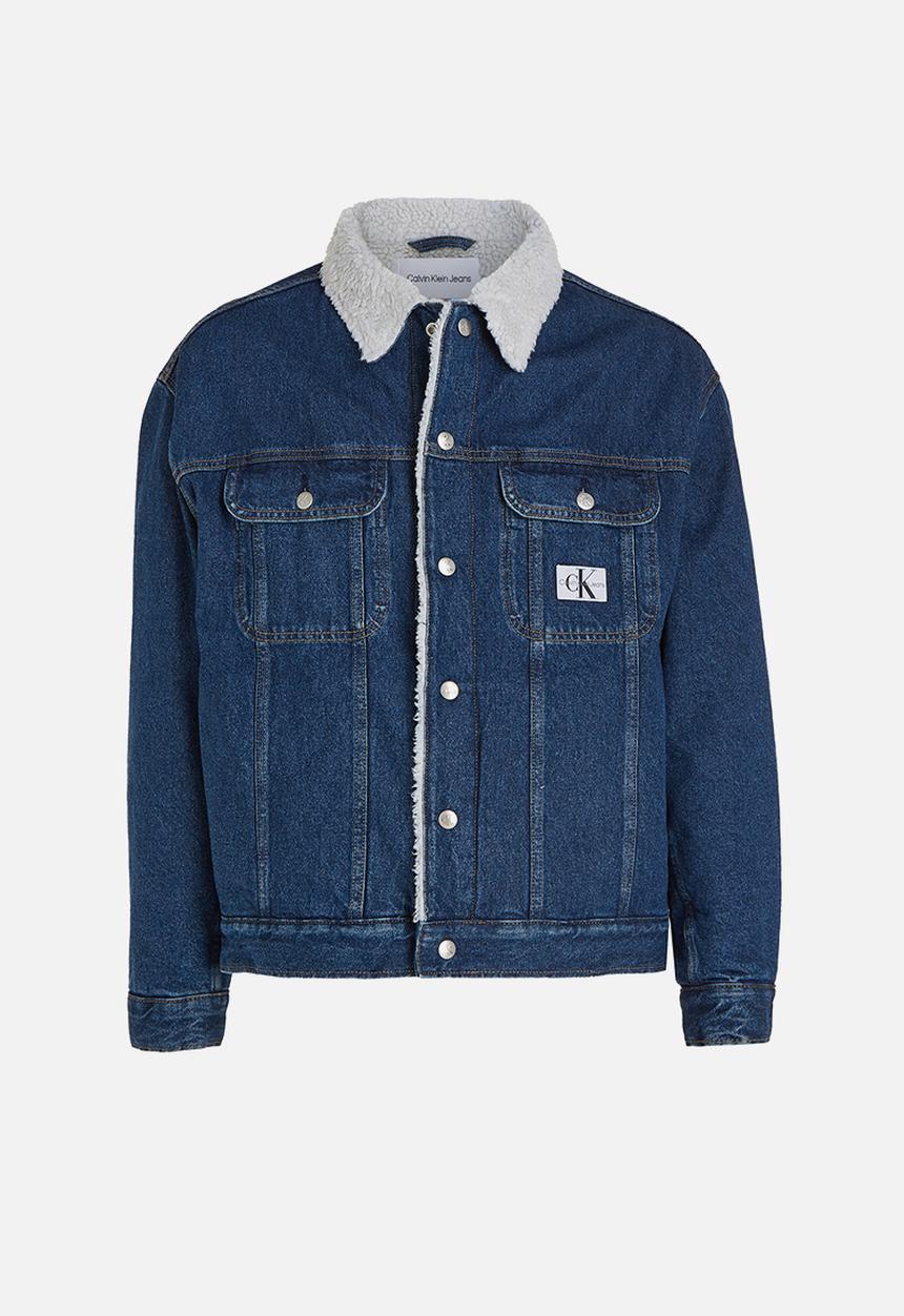 Calvin Klein - Regular 90's sherpa jacket - denim medium