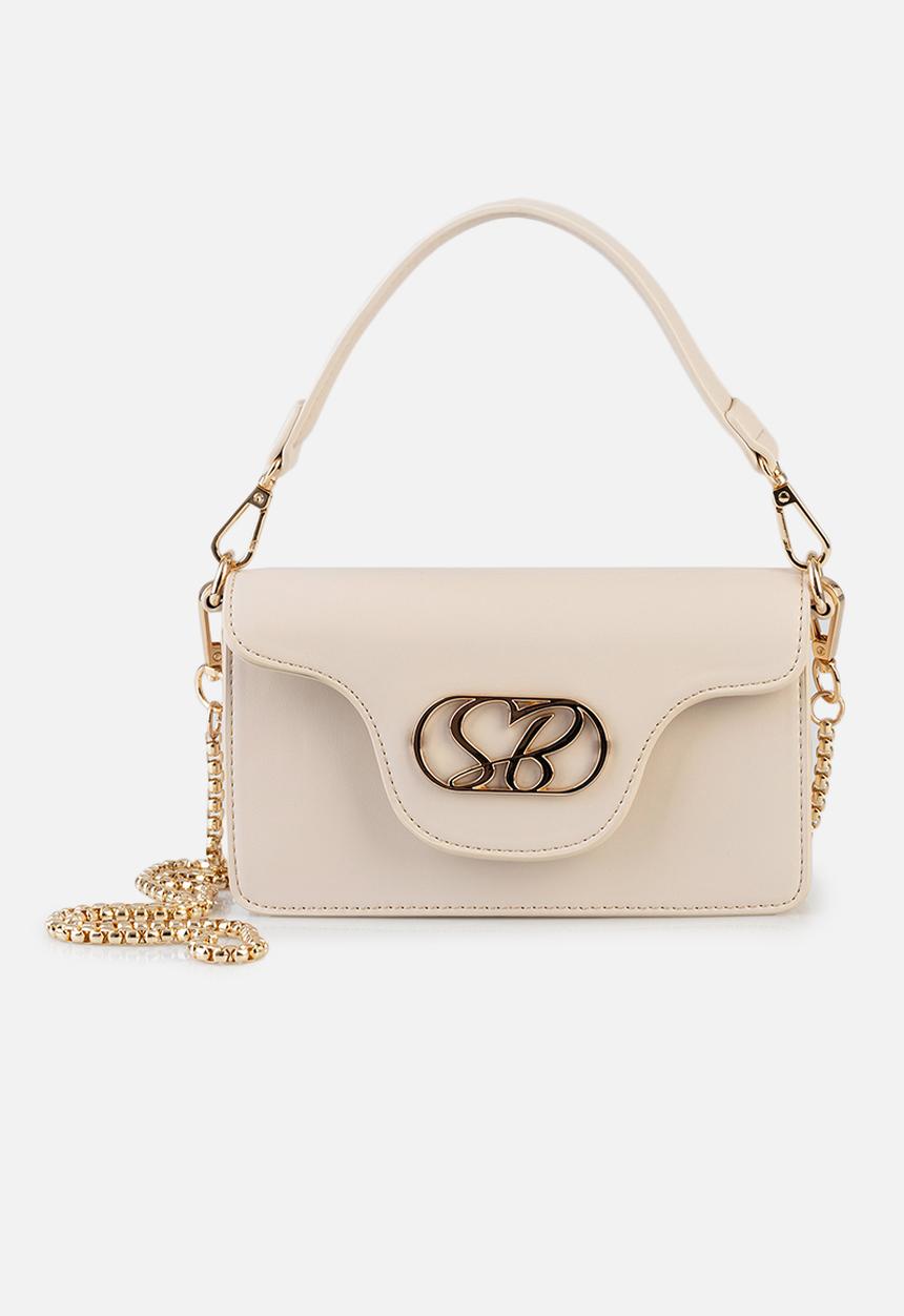 SISSY BOY - Mini tote bag with top handle - stone