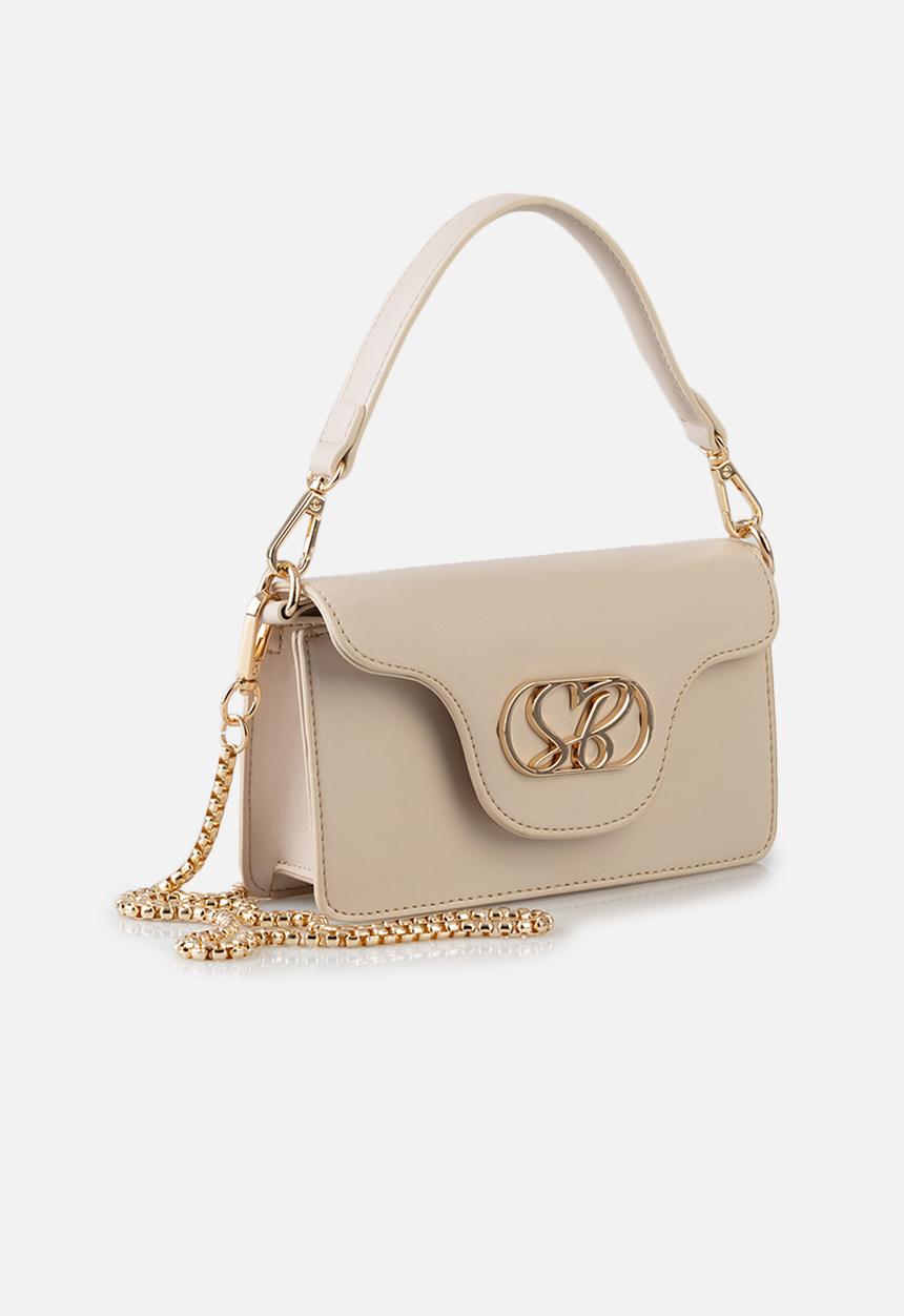 SISSY BOY - Mini tote bag with top handle - stone