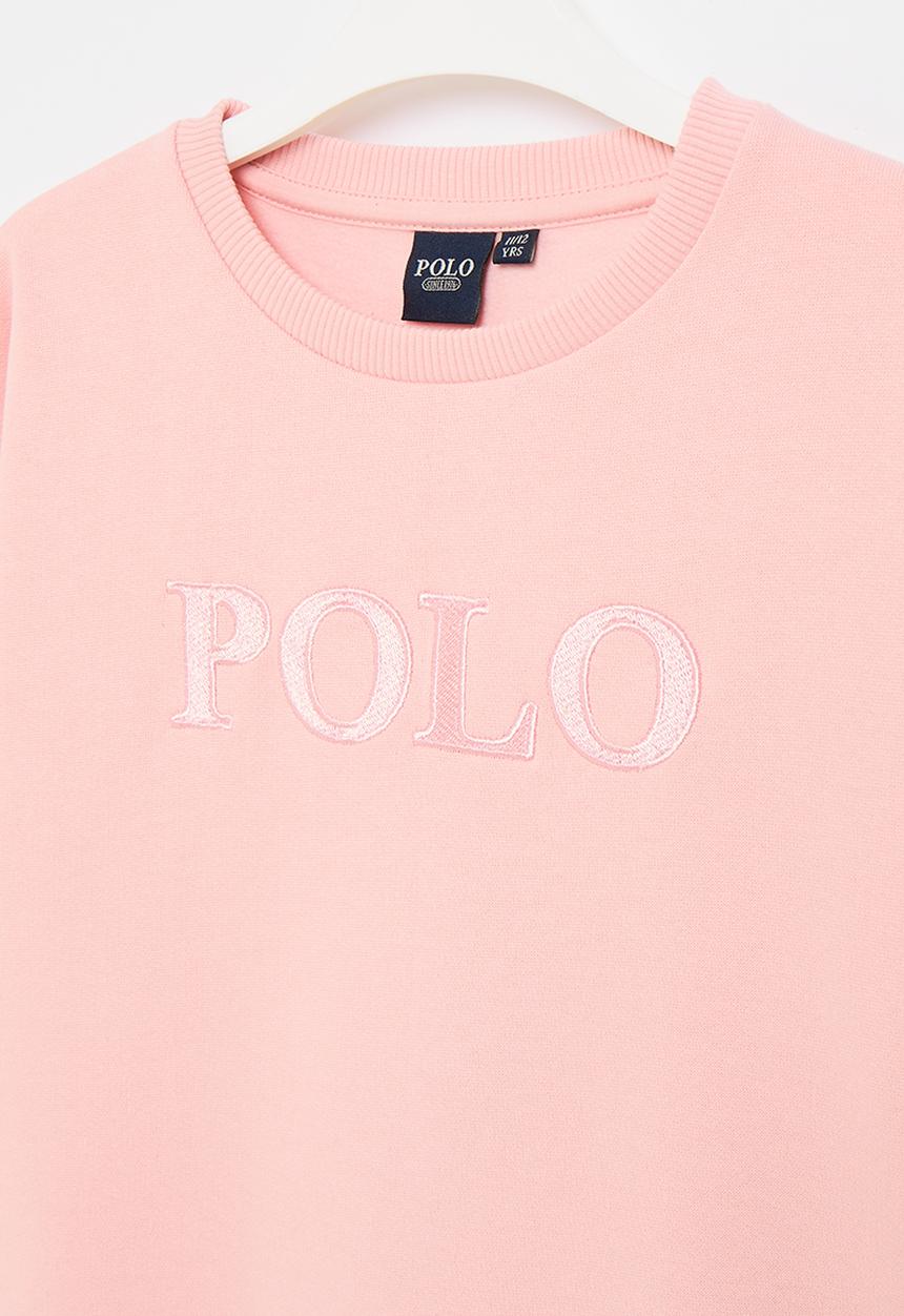 POLO - Girls alexis embroidered sweater - pink