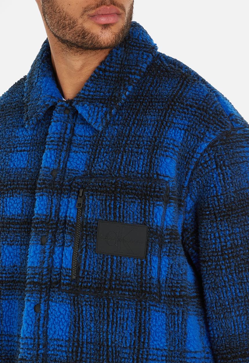 Calvin Klein - Heavy fabrication overshirt - kettle blue/black