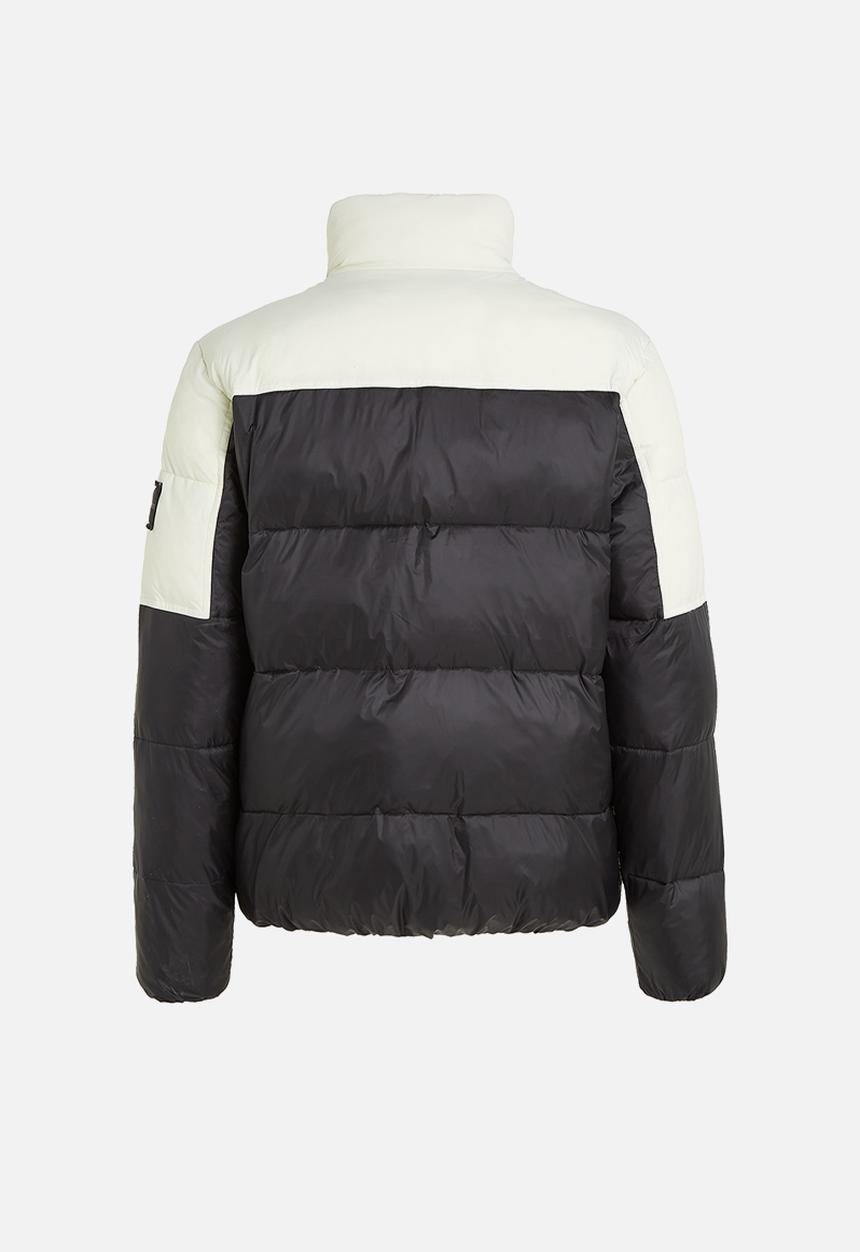 Calvin Klein - Blocking non-down puffer jacket - canary green/ck black