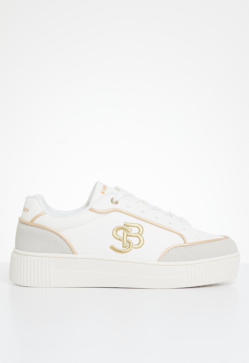 SISSY BOY - SB logo sneaker - white & gold