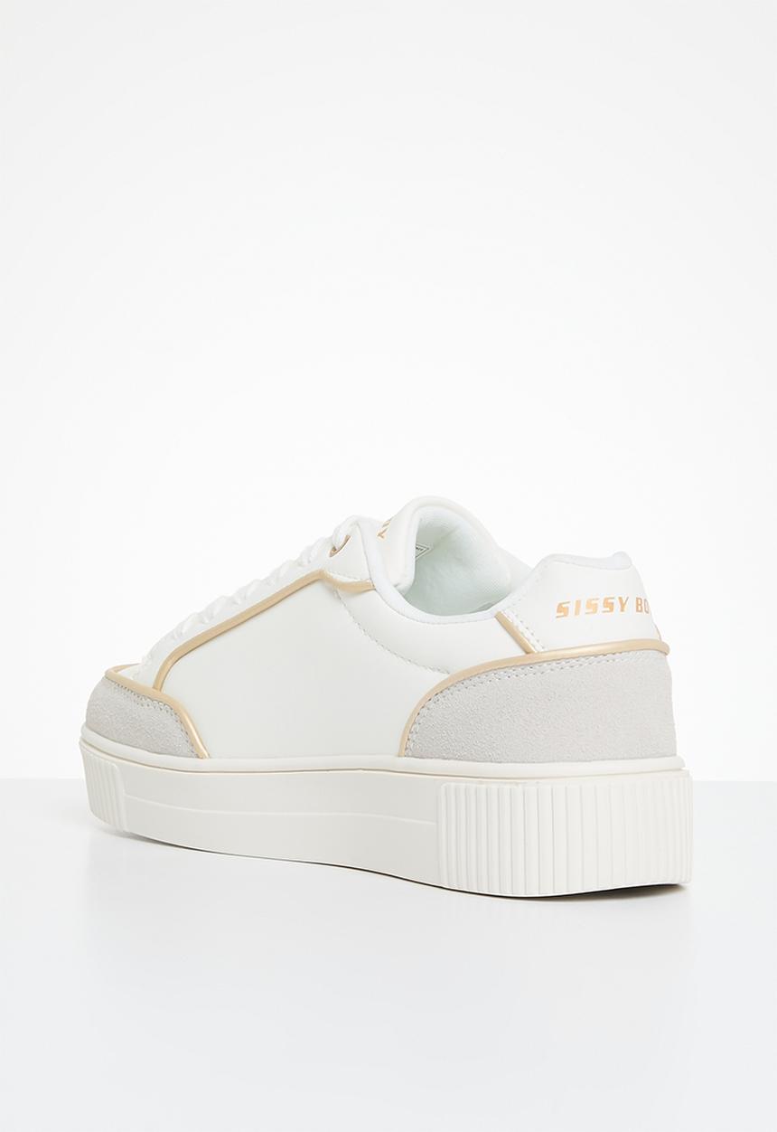 SISSY BOY - SB logo sneaker - white & gold