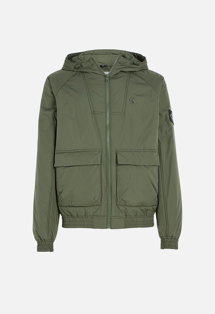 Calvin Klein - Padded hooded harrington - thyme