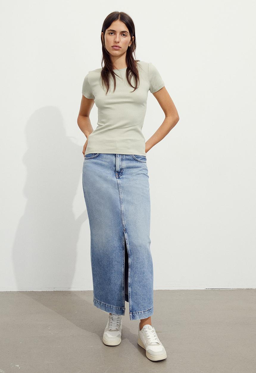 H&M - Ribbed t-shirt - green