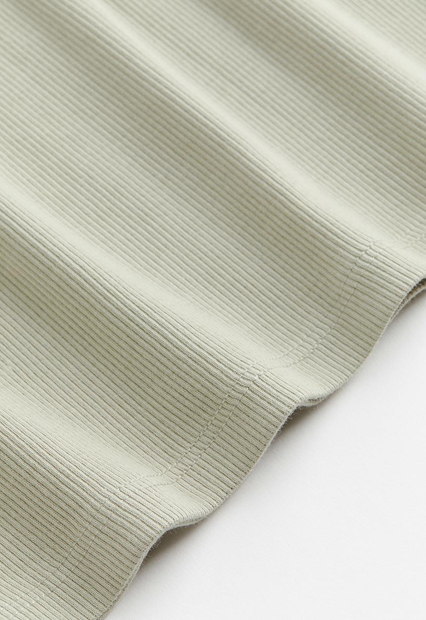 H&M - Ribbed t-shirt - green