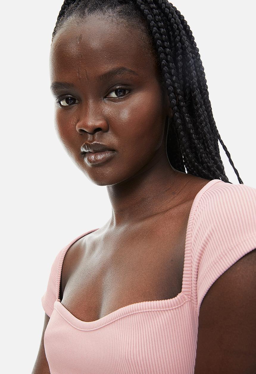 H&M - Ribbed bodycon dress - pink