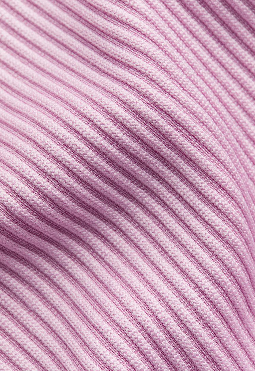 H&M - Ribbed off-the-shoulder dress - pink
