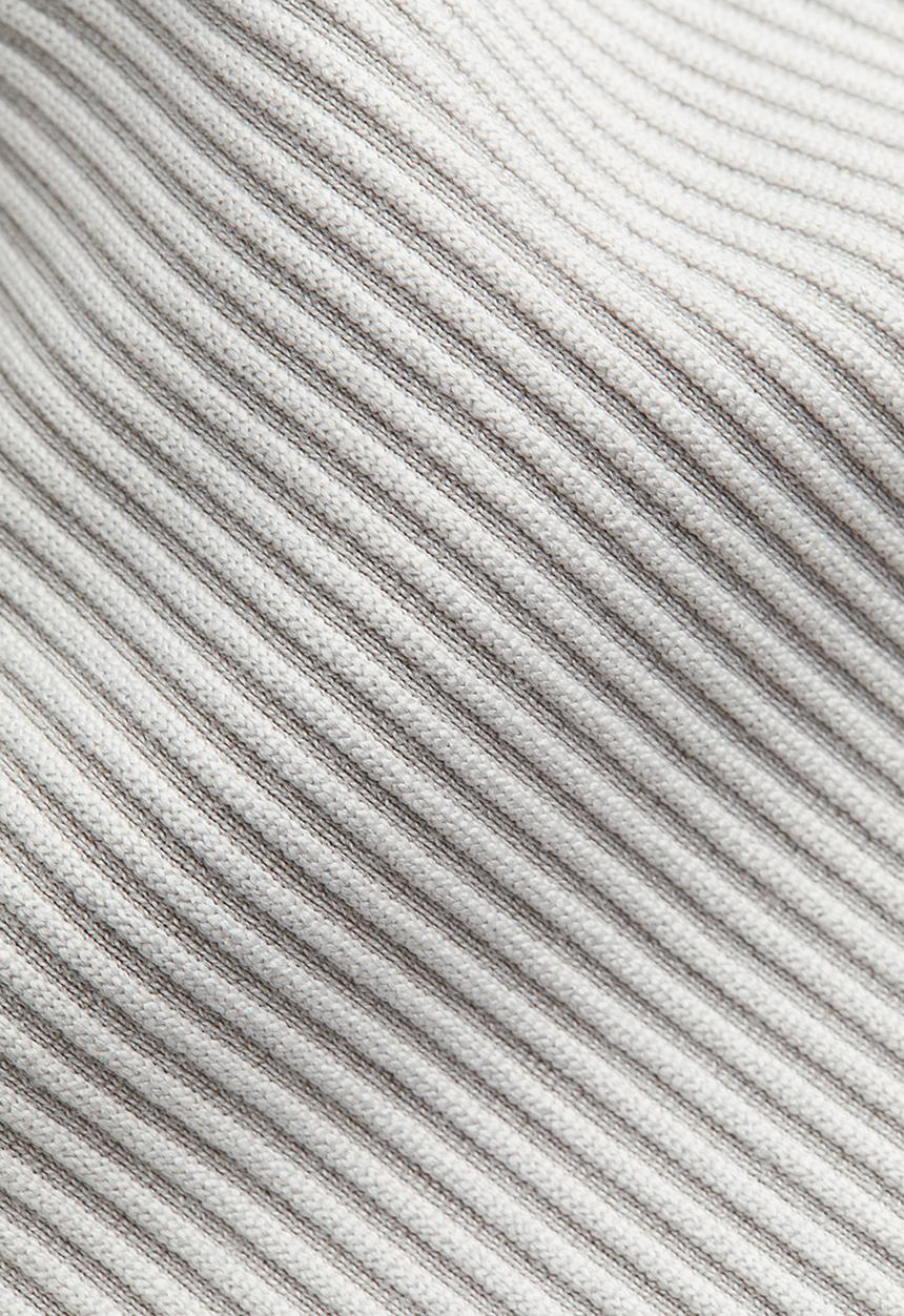H&M - Ribbed off-the-shoulder dress - grey