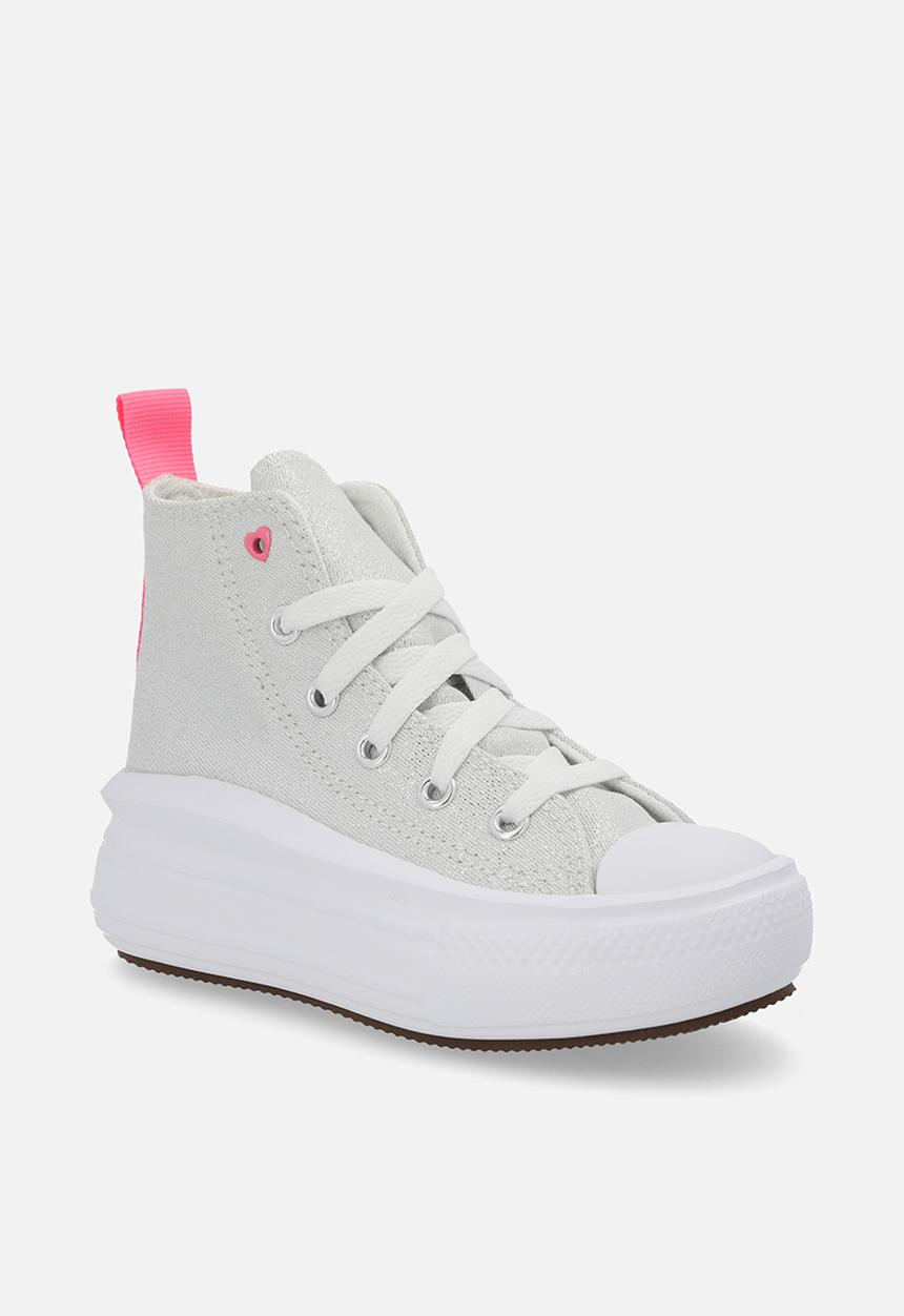 Converse - Chuck taylor all star move platform sparkle - white/oops pink/white
