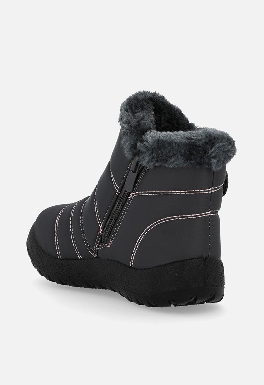 Pierre Cardin - Casey Quilted Boot - Grey & Pink