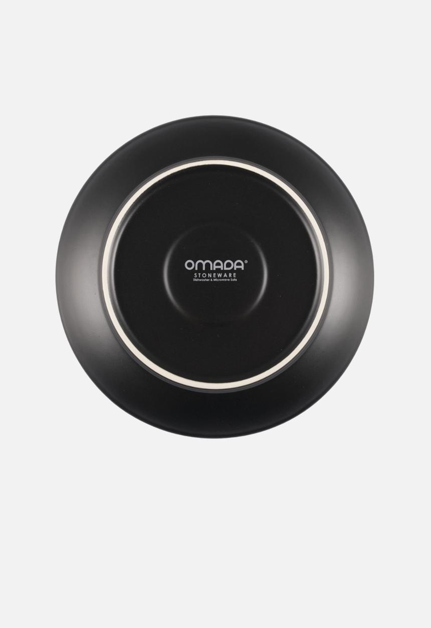 Omada - OMADA - Armonia Black Cup & Saucer Set of 4
