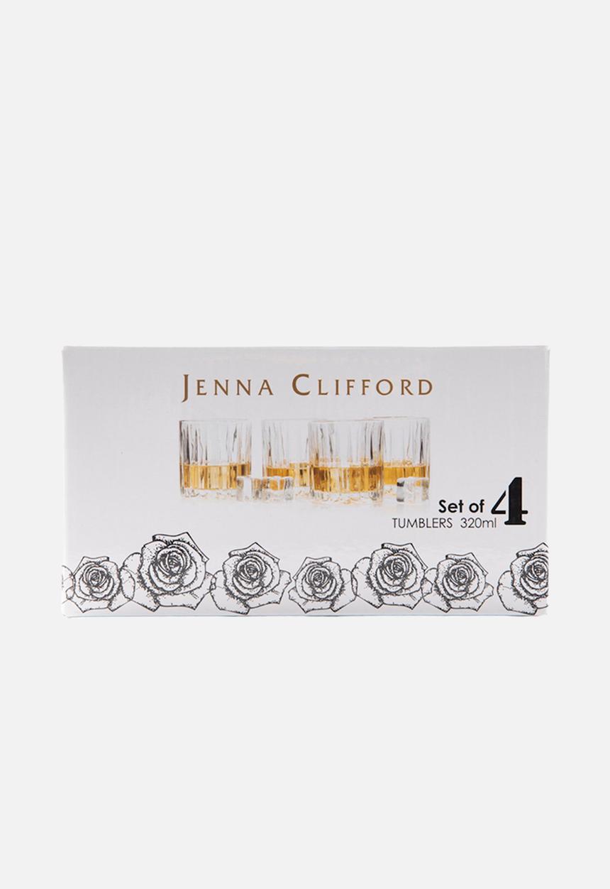 Jenna Clifford - Tumbler Hand Pressed Set of 4 - clear