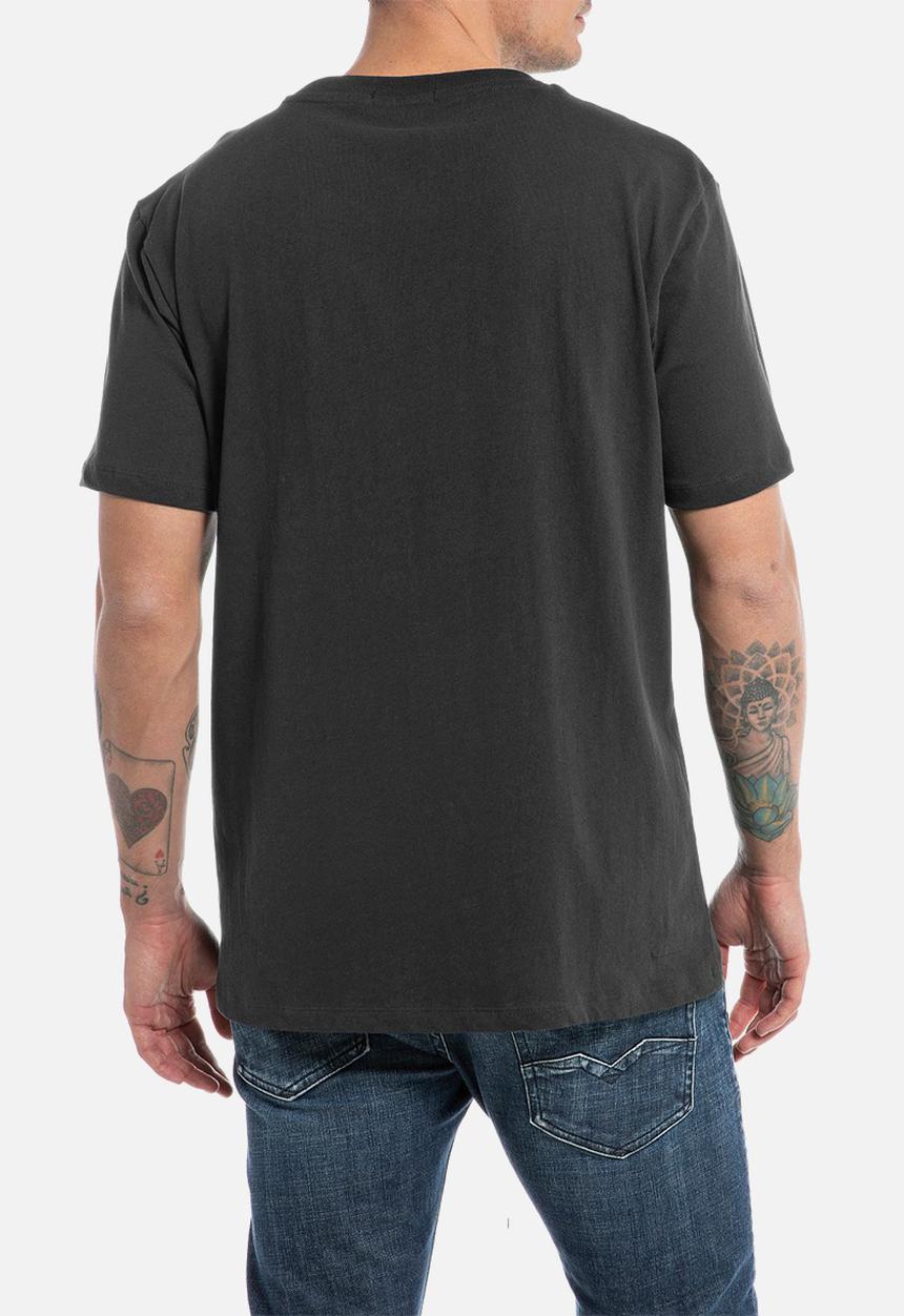 Replay - T-shirt in jersey with print - black