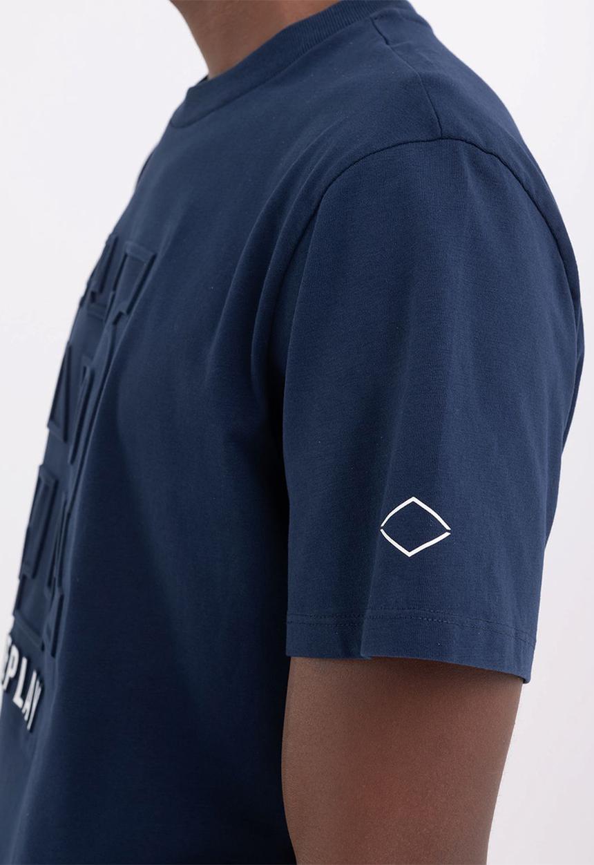 Replay - Jersey T-shirt with print - deep navy