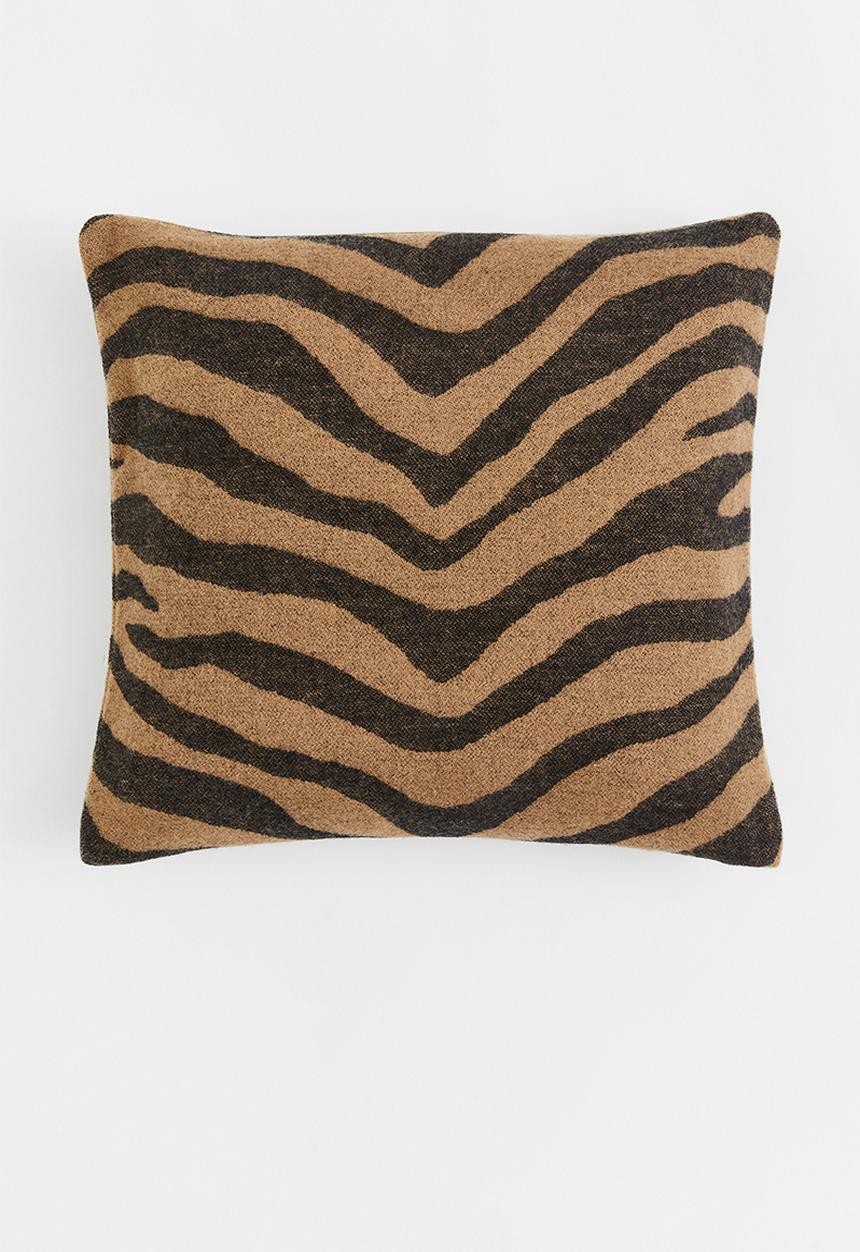 H&M - Animal-print cushion cover - brown,multi