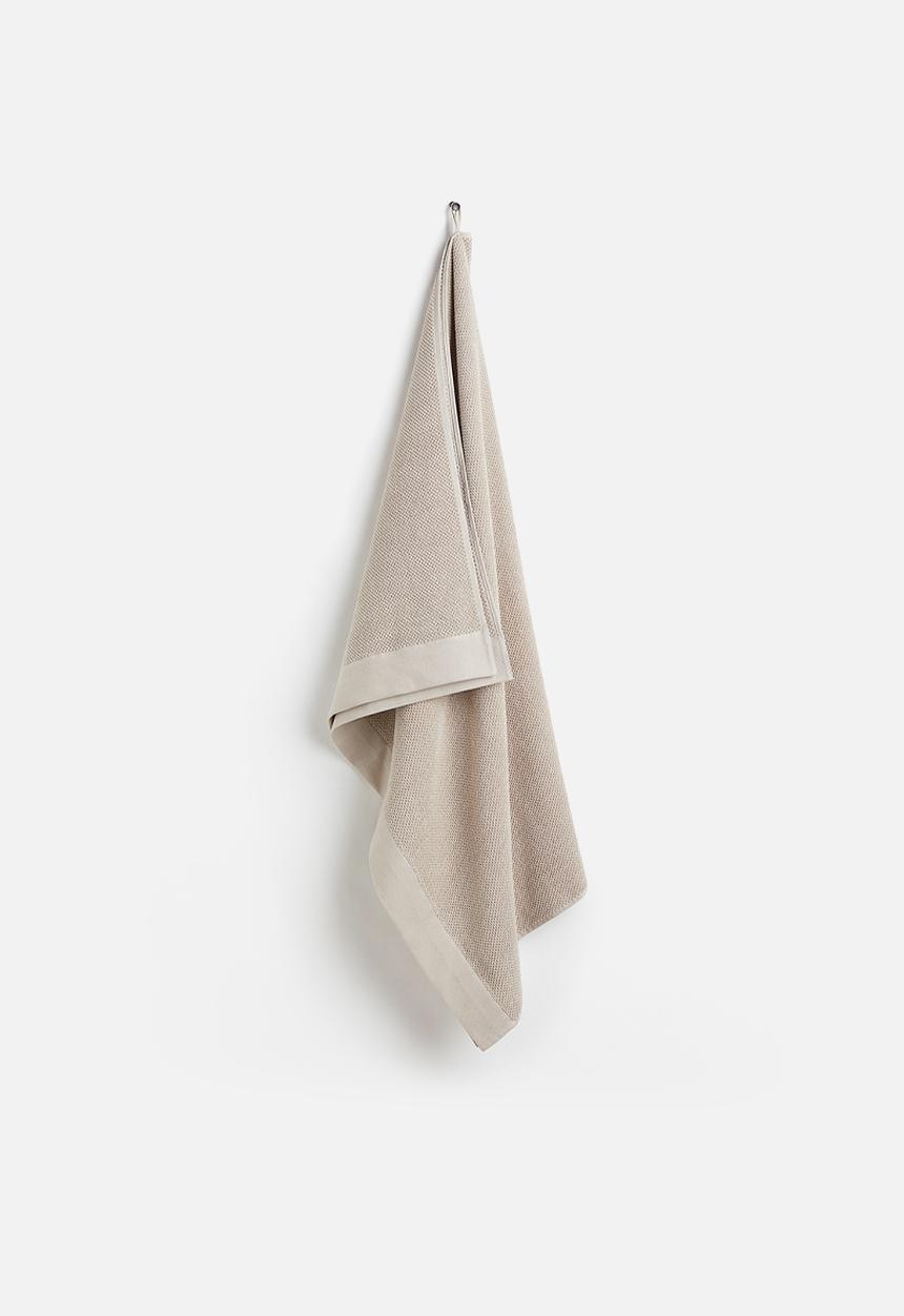 H&M - Cotton terry bath sheet - beige