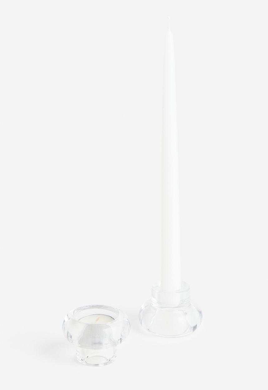 H&M - Glass candle holder - transparent
