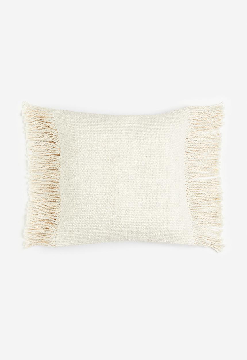 H&M - Fringed cushion cover - beige