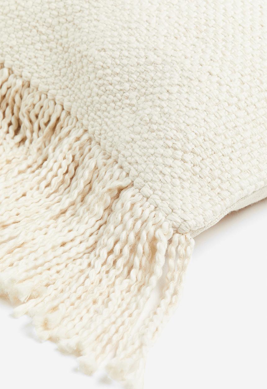 H&M - Fringed cushion cover - beige