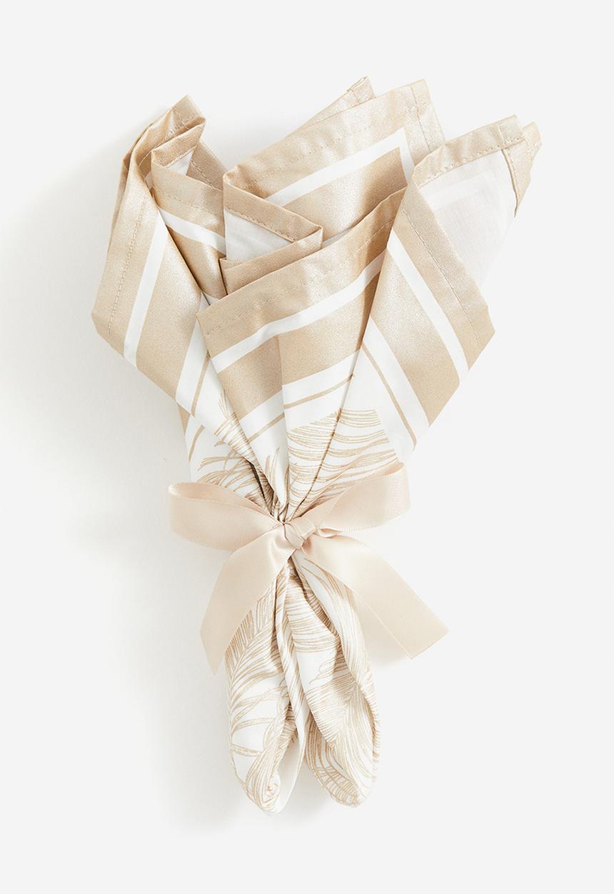H&M - 2-pack shimmering napkins - white