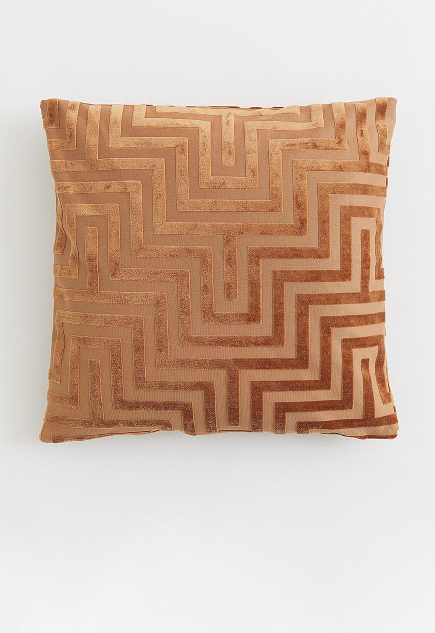 H&M - Velvet cushion cover - brown