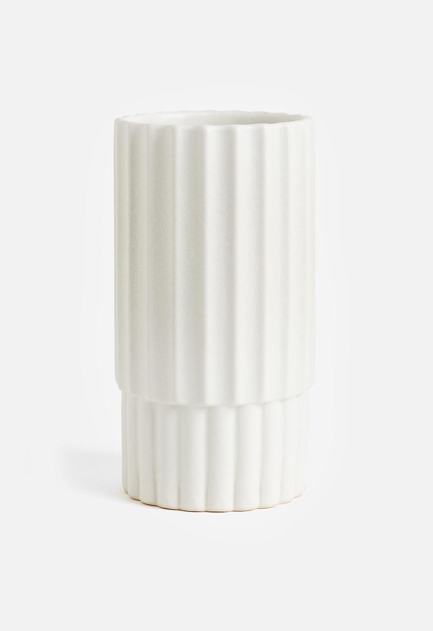 H&M - Stoneware vase - white