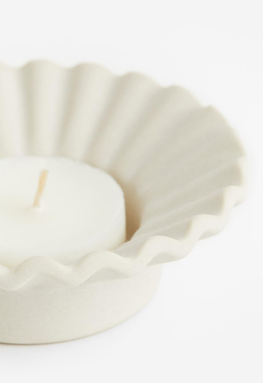 H&M - Stoneware tealight holder - white