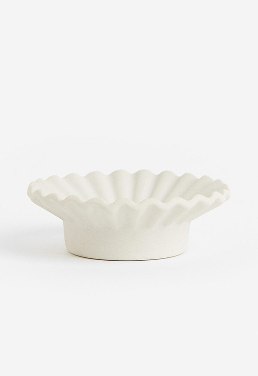 H&M - Stoneware tealight holder - white