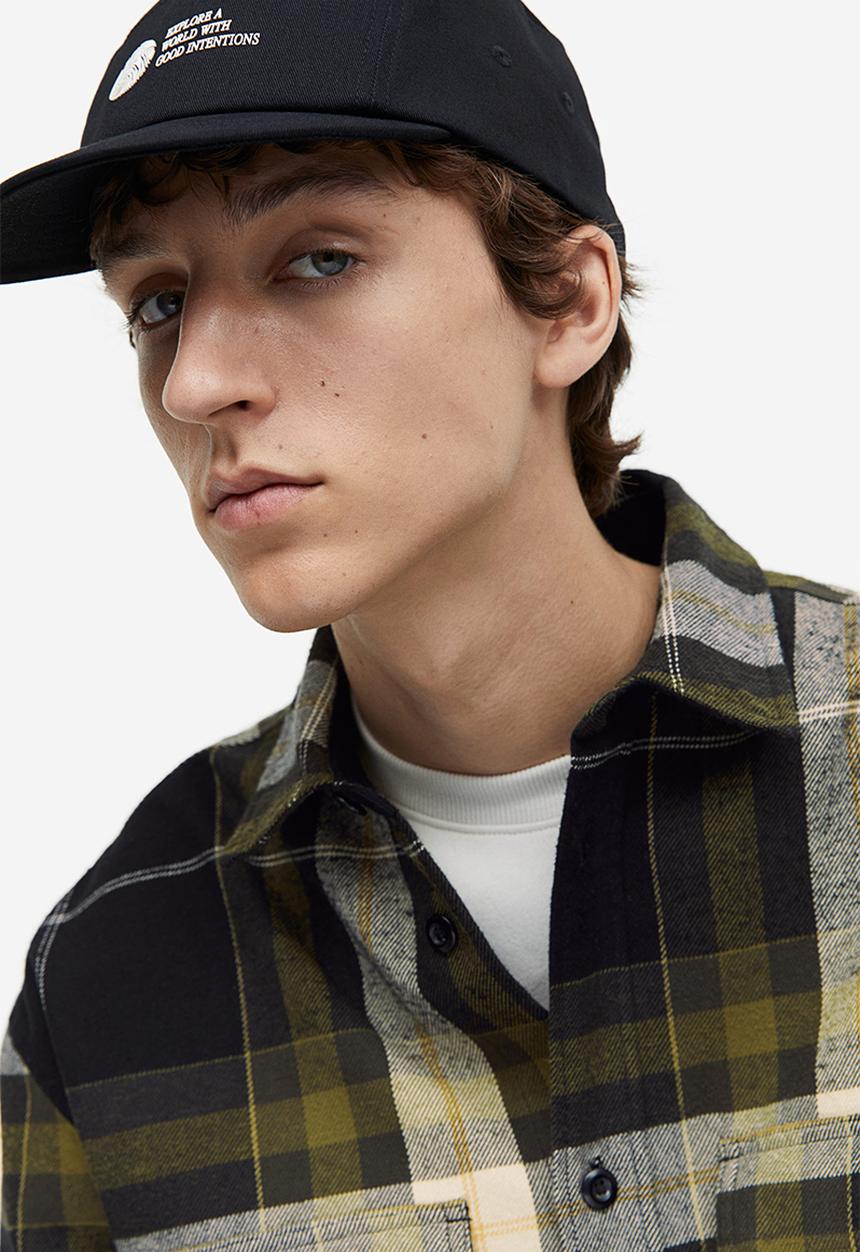 H&M - Relaxed fit overshirt - Dark green Black