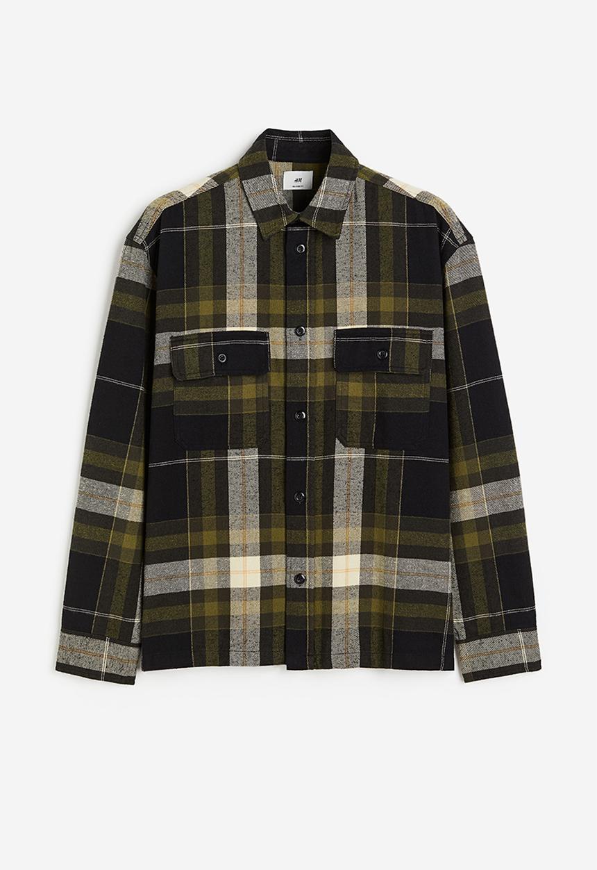 H&M - Relaxed fit overshirt - Dark green Black