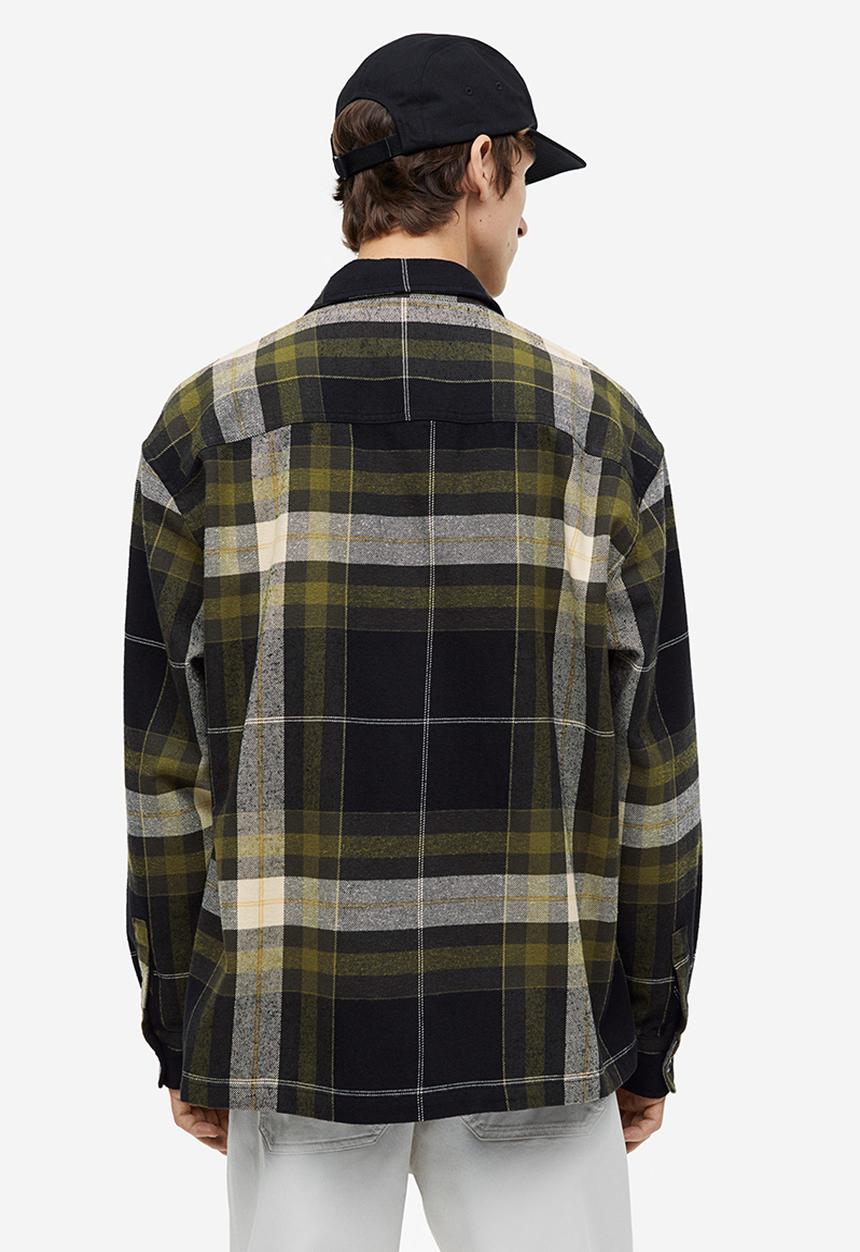 H&M - Relaxed fit overshirt - Dark green Black