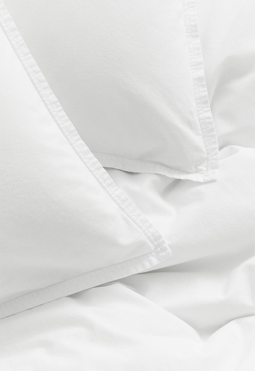 H&M - Washed cotton double/king duvet cover set - white