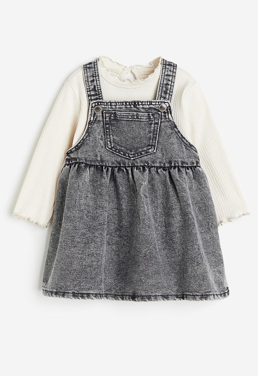 H&M - 2-Piece top and dress set - grey multi