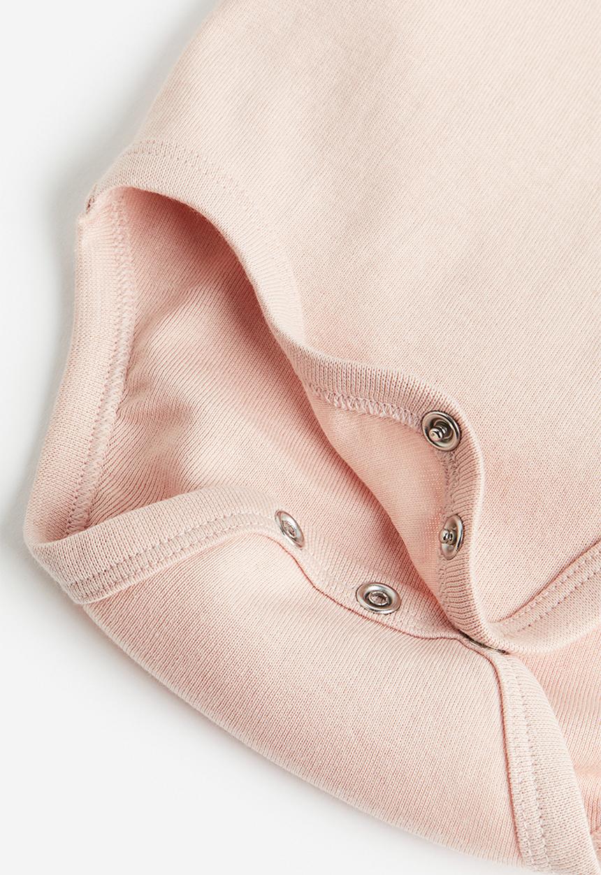 H&M - 2-Pack long-sleeved bodysuits - pink & white