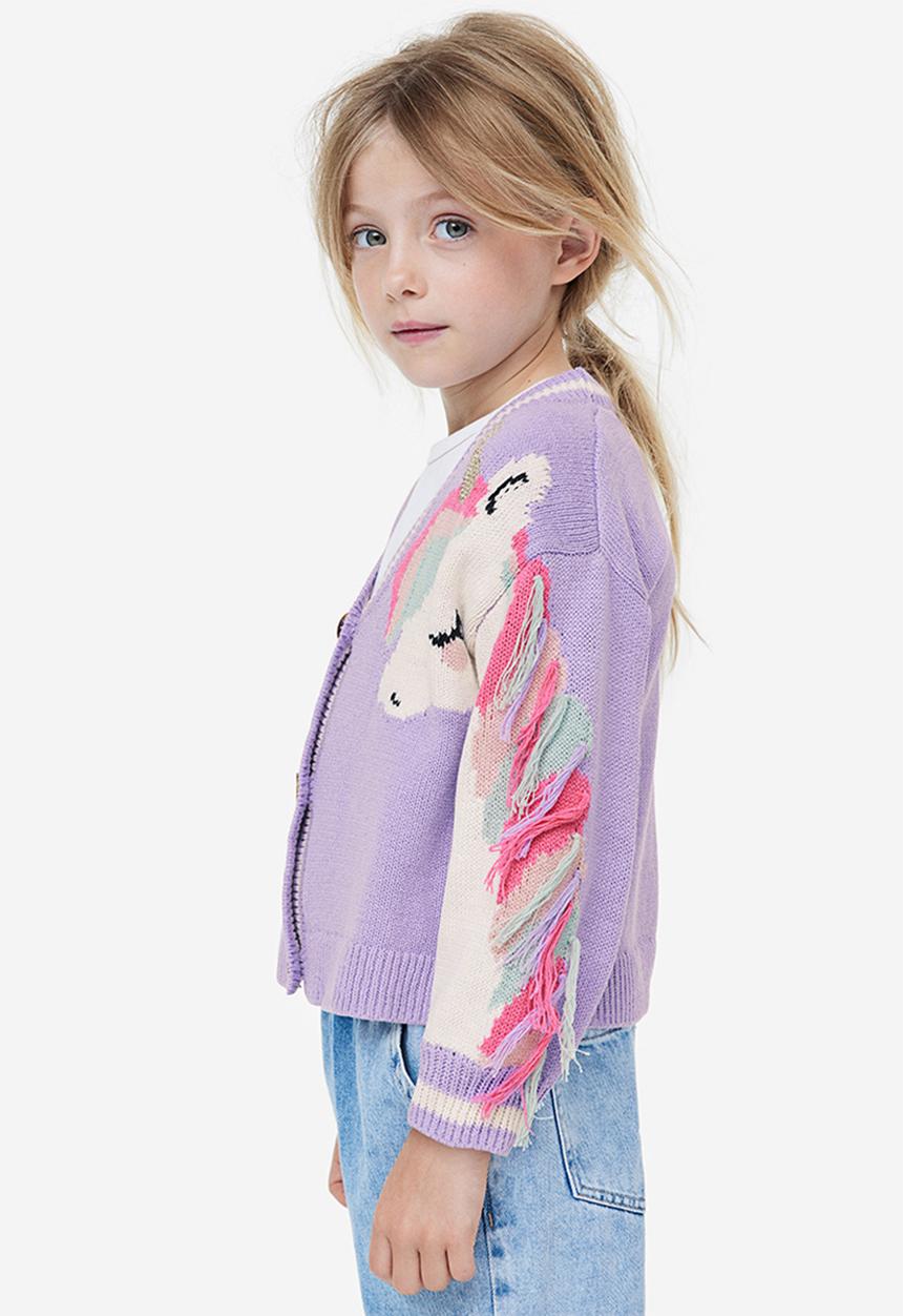 H&M - Patterned cardigan - Purple Unicorn
