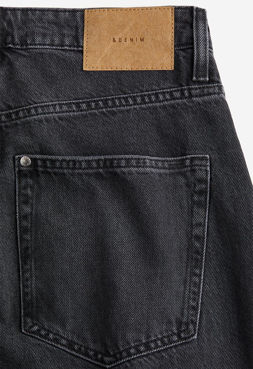 H&M - Curvy fit baggy high jeans - black