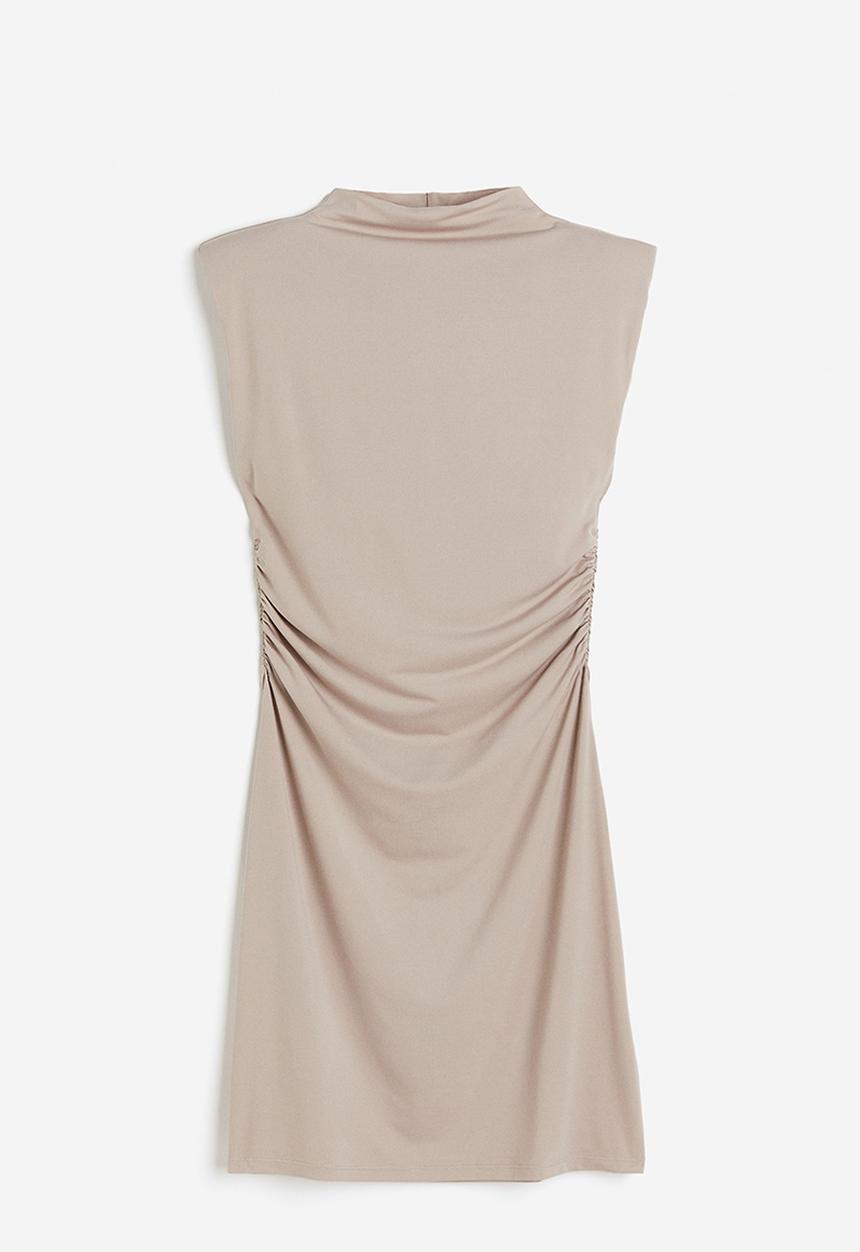 H&M - Draped jersey dress - beige