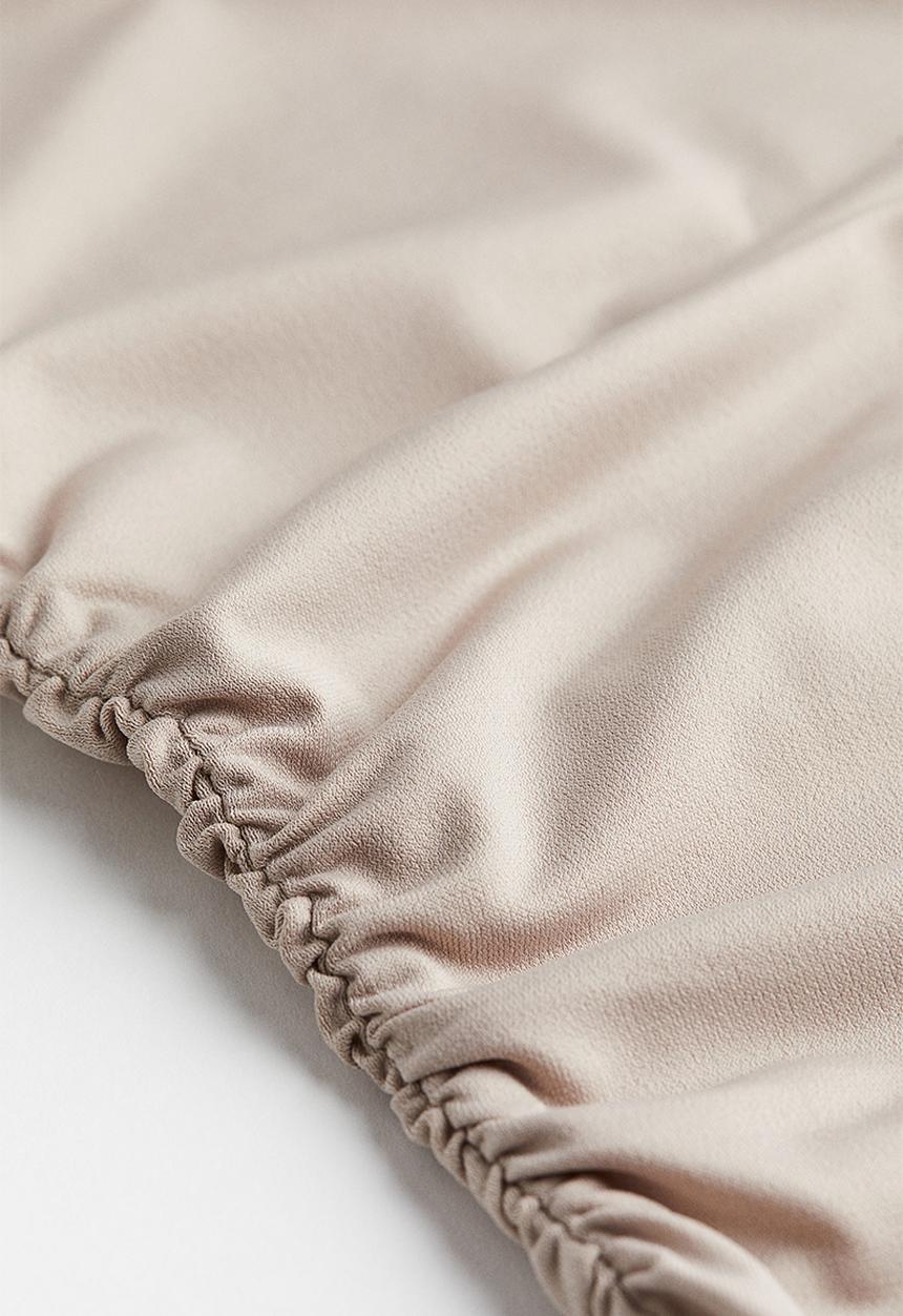 H&M - Draped jersey dress - beige
