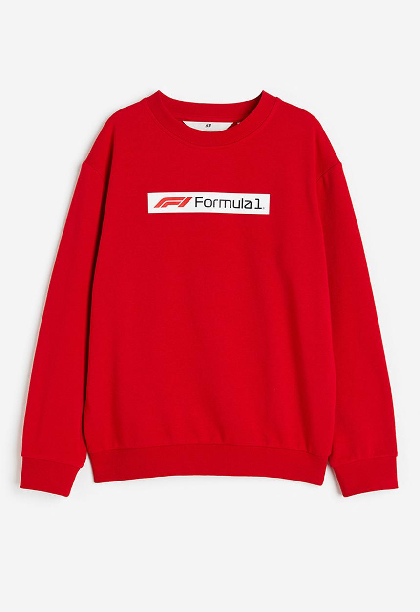 H&M - Printed sweatshirt - Red Formula 1